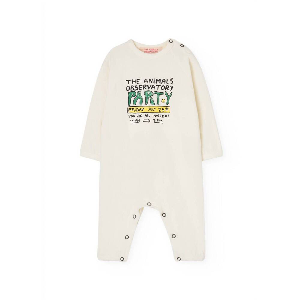 NEW THE ANIMALS OBSERVATORY boy's owl baby pajamas in white